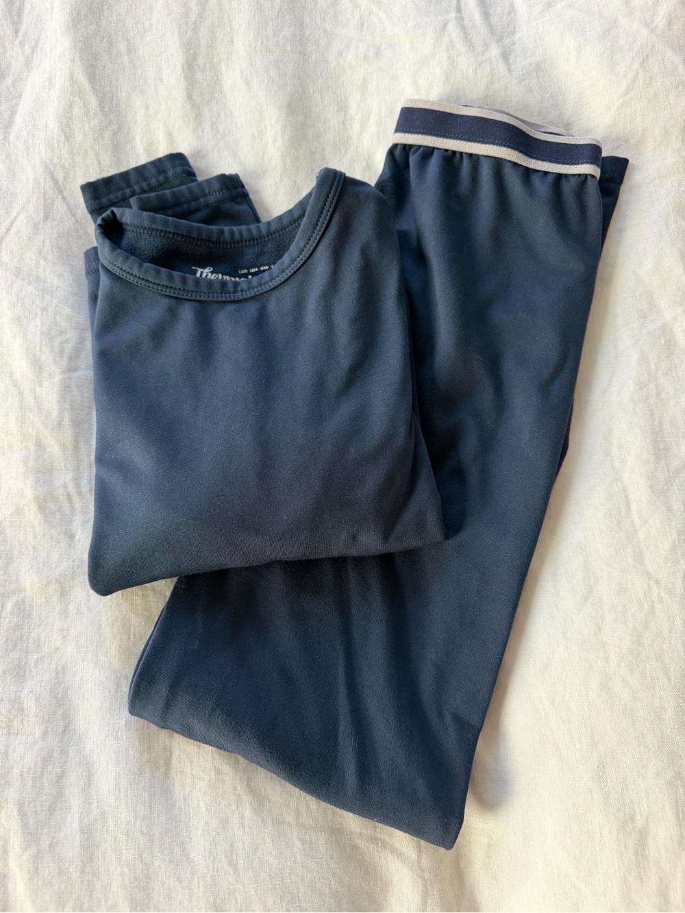 Kids Navy Thermal Long Johns Set